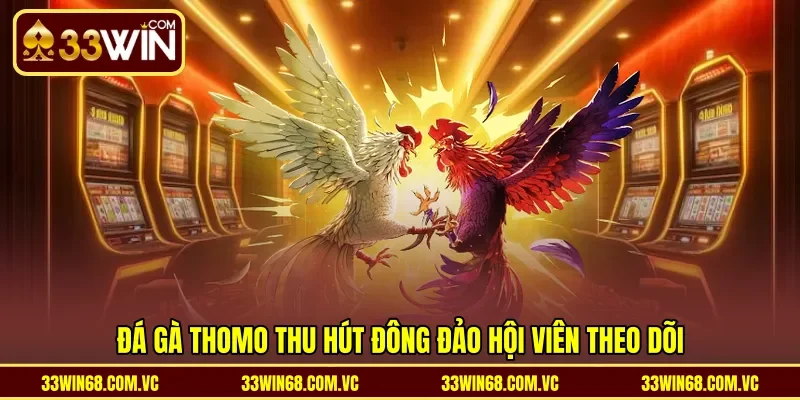 Đá gà Thomo thu hút đông đảo hội viên theo dõi